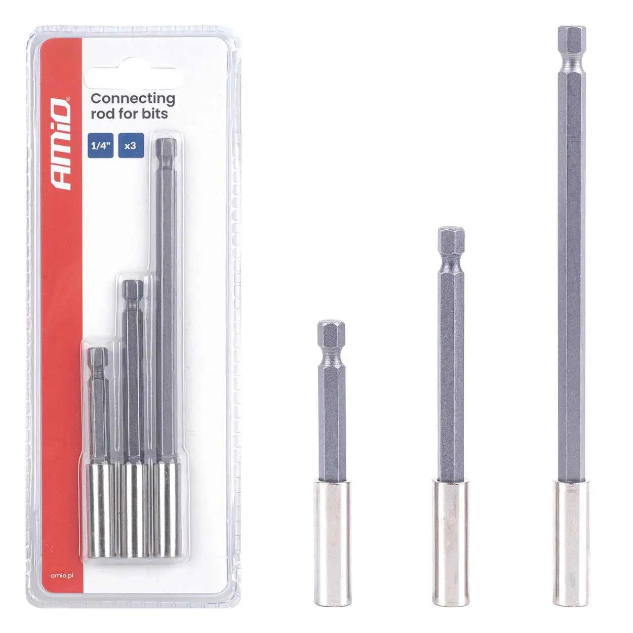 Sada spojovacích tyčí pro bity 3 ks 1/4"