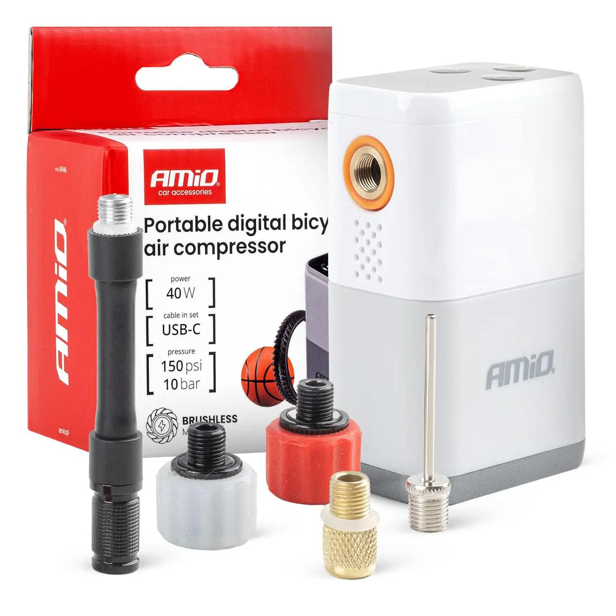 Bezdrátový vzduchový kompresor 40 W USB-C AMIO-04946