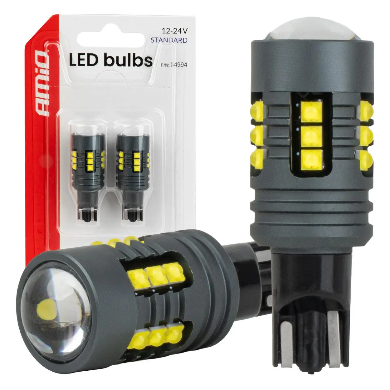 LED žárovky STANDARD T15 2525 18SMD White 12/24V AMiO-04994