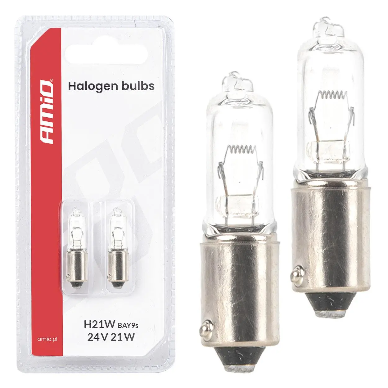 Halogenová žárovka H21W 24 V 21 W BAY9S AMiO-05023