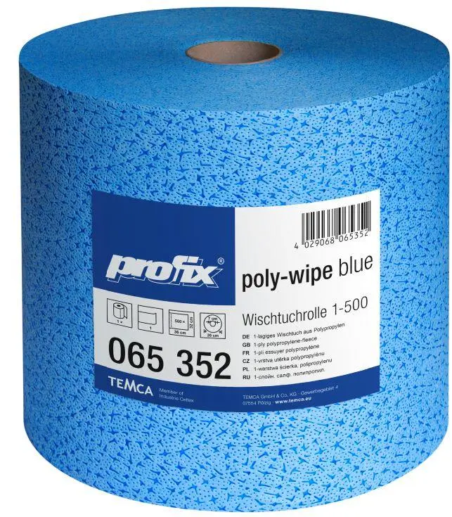 Papírové utěrky v roli Temca Poly Wipex T065352, 1-vrstvé, 36x32 cm EGT065352