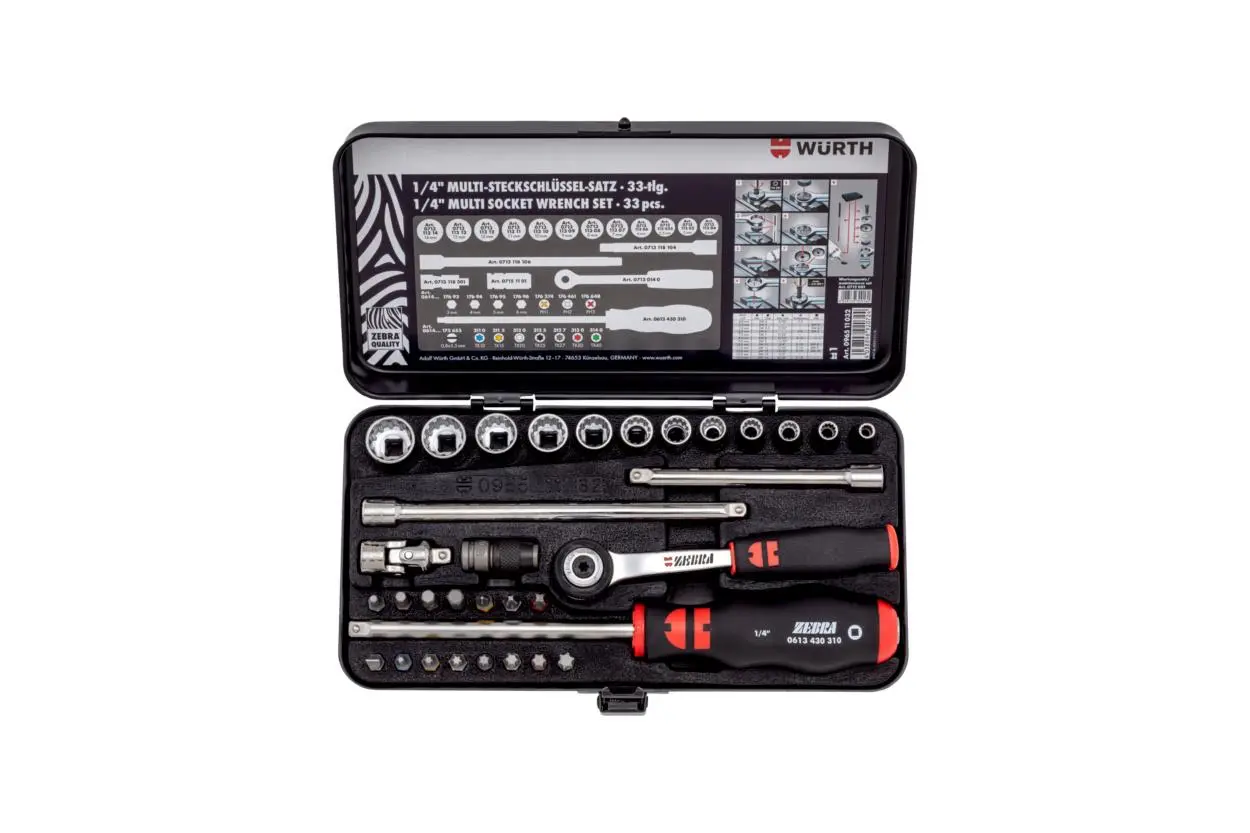 Sada 1/4" nástrčných klíčů s multi profilem 33ks - 096511 032