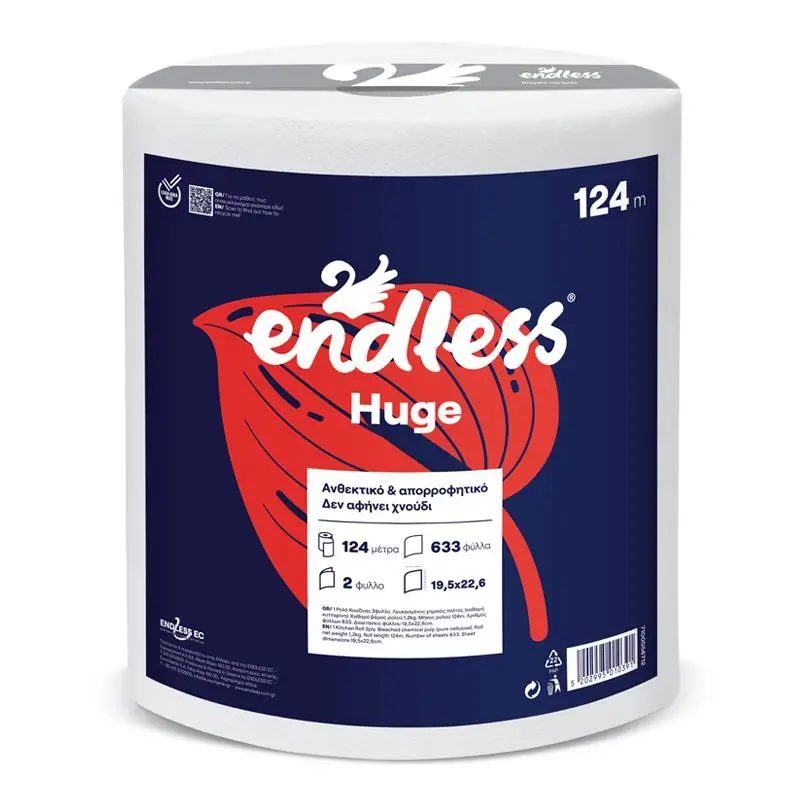 Endless Huge 2 vrstvá papírová utěrka, kuchyňská rolka 124m, 1200g