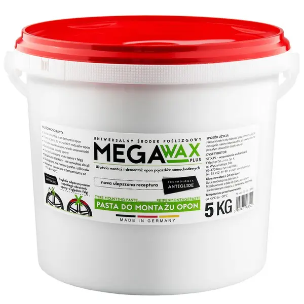 Mega Wax Plus - německá pasta na montáž pneumatik 5kg Stix