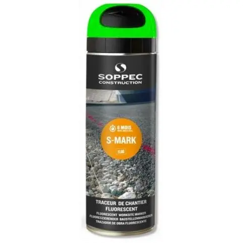 Značkovací sprej SOPPEC S-MARK Fluo, zelený, 500ml