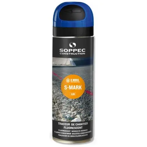 Značkovací sprej SOPPEC S-MARK Fluo, modrý, 500ml