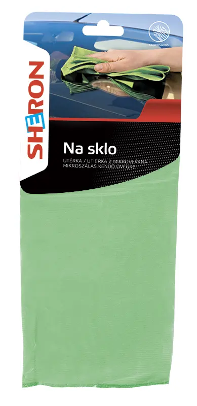 Utěrka z mikrovlákna na sklo