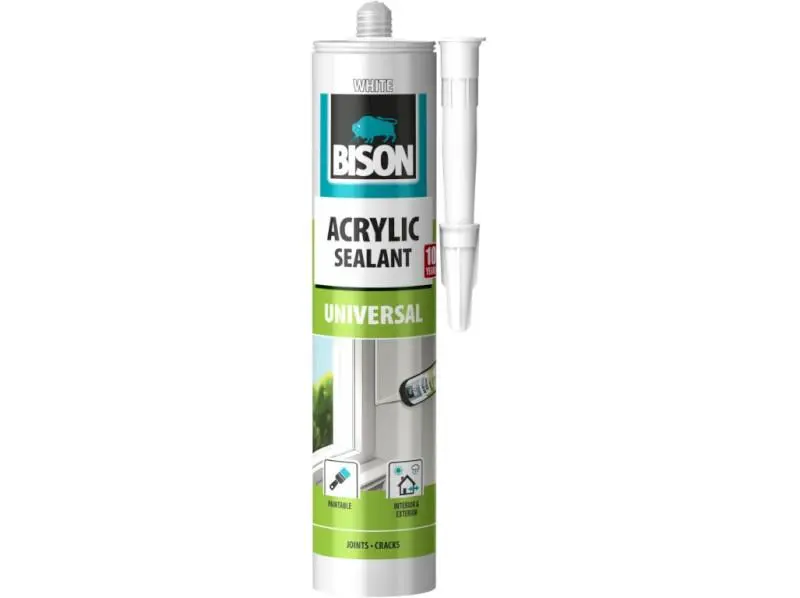 BISON jednosložkový tmel ACRYLIC UNIVERSAL BÍLÝ 300 ml