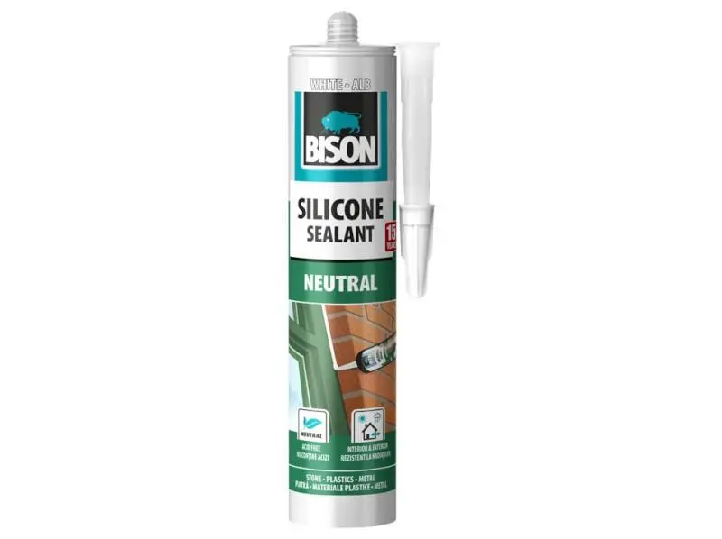 Silikonový tmel BISON neutrální bílý 280 ml 32172
