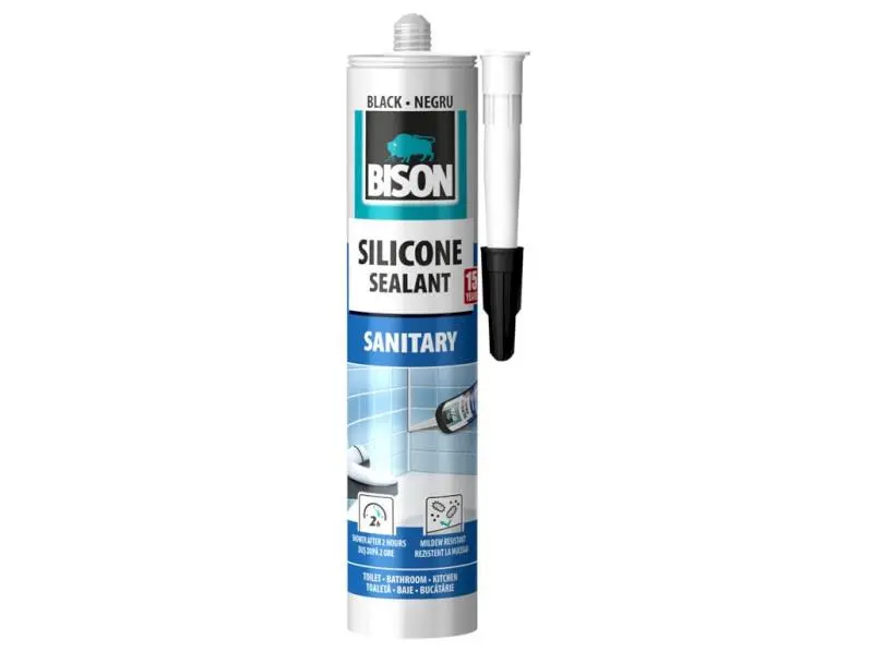 Silikonový sanitární tmel BISON černý 280 ml 32174