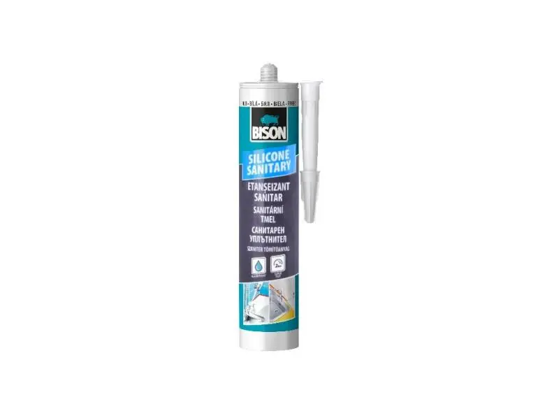 BISON sanitární bílý silikonový tmel 280 ml 32195