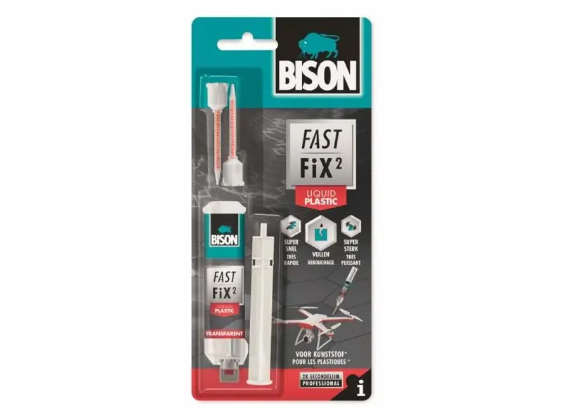 Dvojzložkové lepidlo BISON Fast Fix na extrémní opravy plastů 10 g 35801