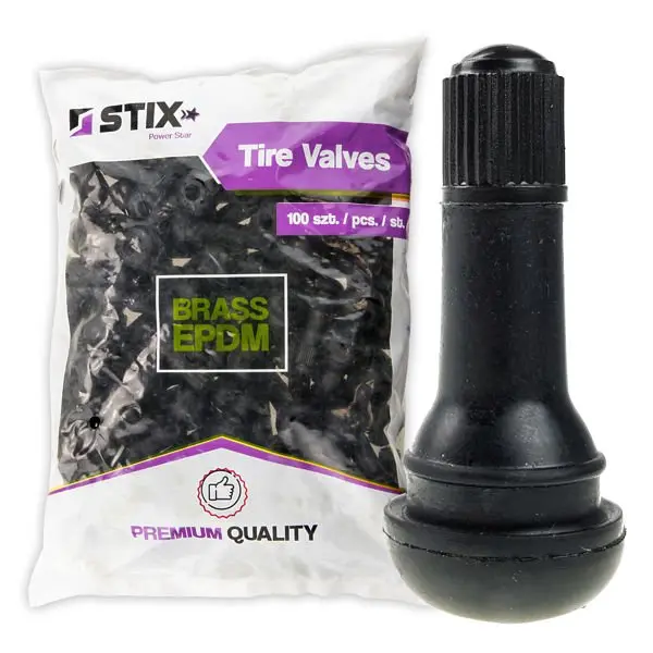 Ventily pro bezdušová kola PREMIUM TR413 Mosaz / EPDM - 100 ks - Stix