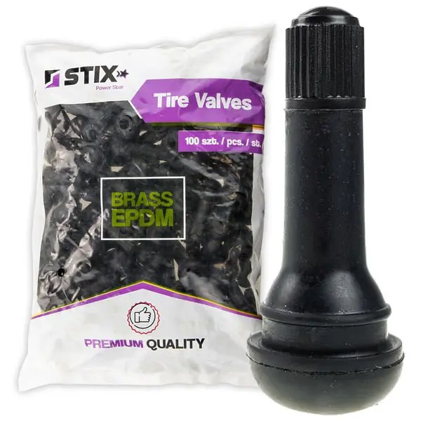 Ventily pro bezdušová kola PREMIUM TR414 Mosaz / EPDM - 100 ks - Stix