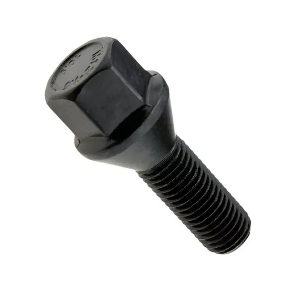 Černý Šroub na disk M12x1,50 28 mm - klíč 17. Kužel
