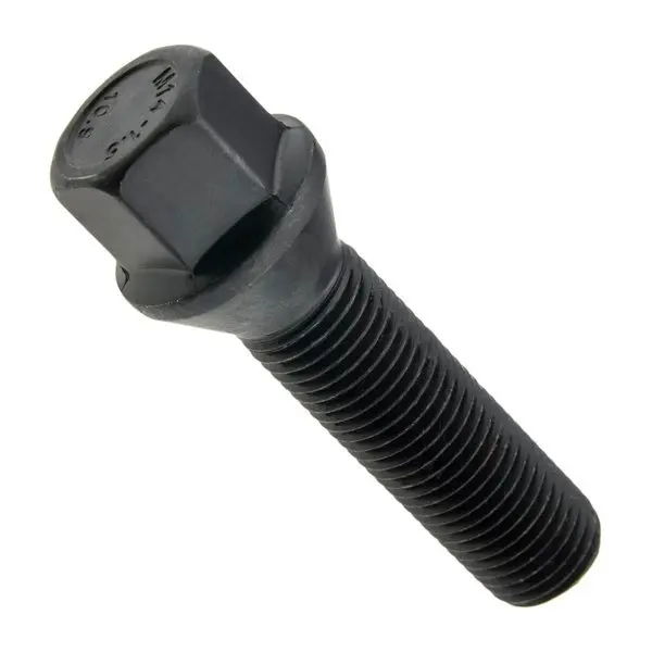 Černý Šroub na disk M14x1,50 45 mm - klíč 17. Kužel