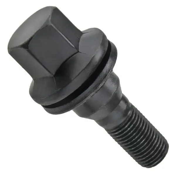 Šrouby pro originální kola Peugeot, Citroen M12x1,25 - (plochá podložka) Black - Carbonado