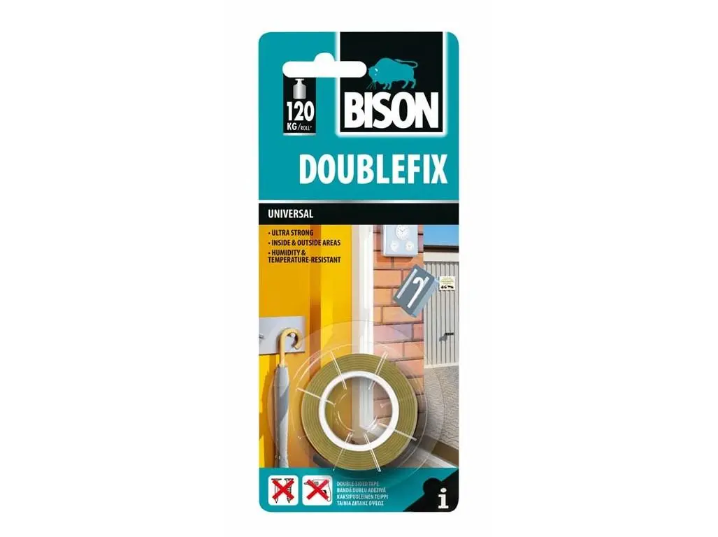 BISON doublefix oboustranná páska 1,5m x 19mm 120kg