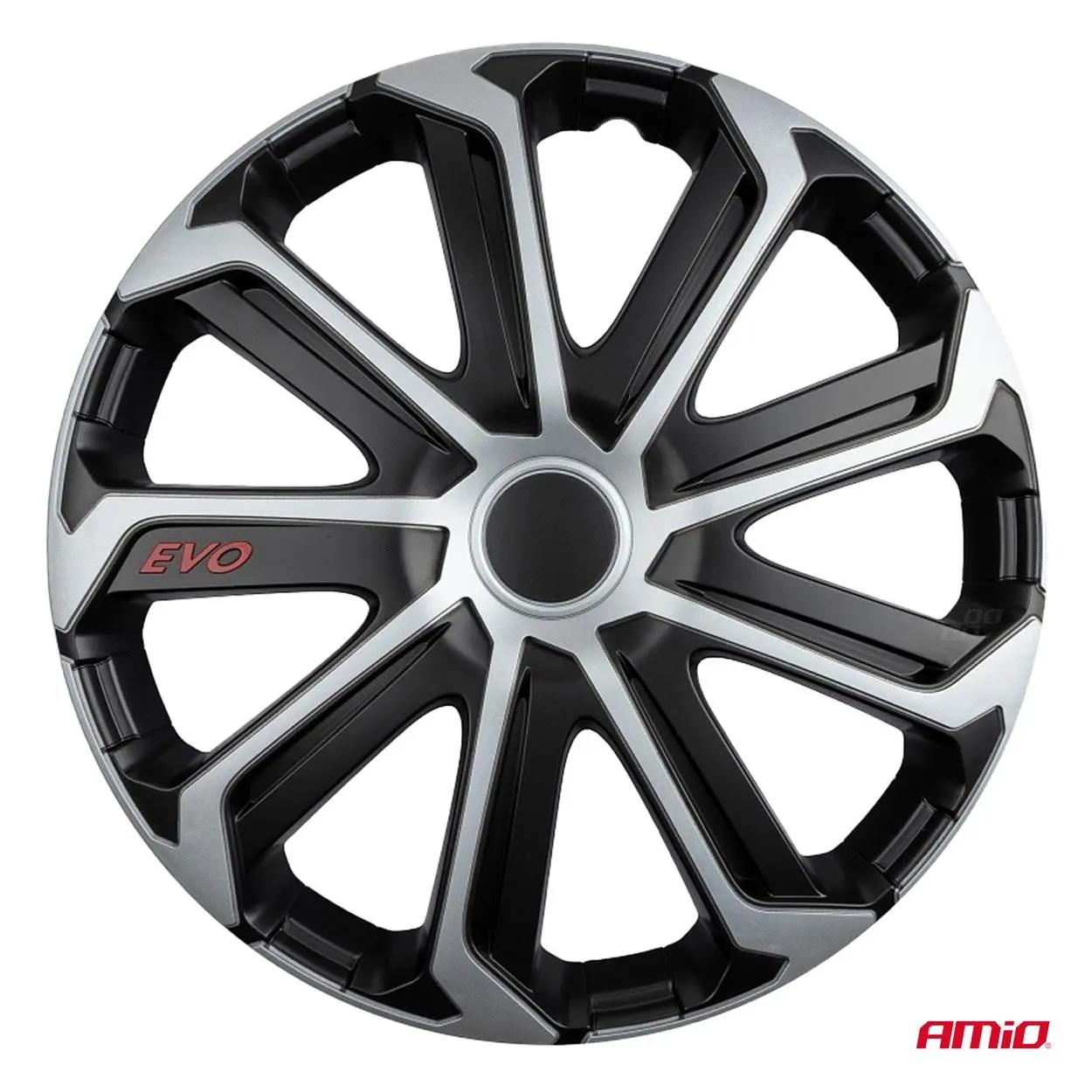 Puklice Evo 15" černo-stříbrná sada 4ks COLOR BOX
