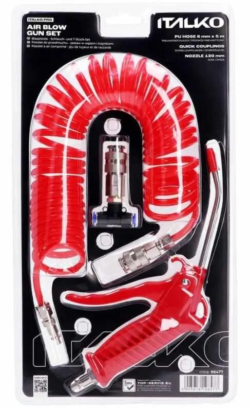 Foukací pistole ITALKO s tryskou 120 mm a hadicí 5 m 98477