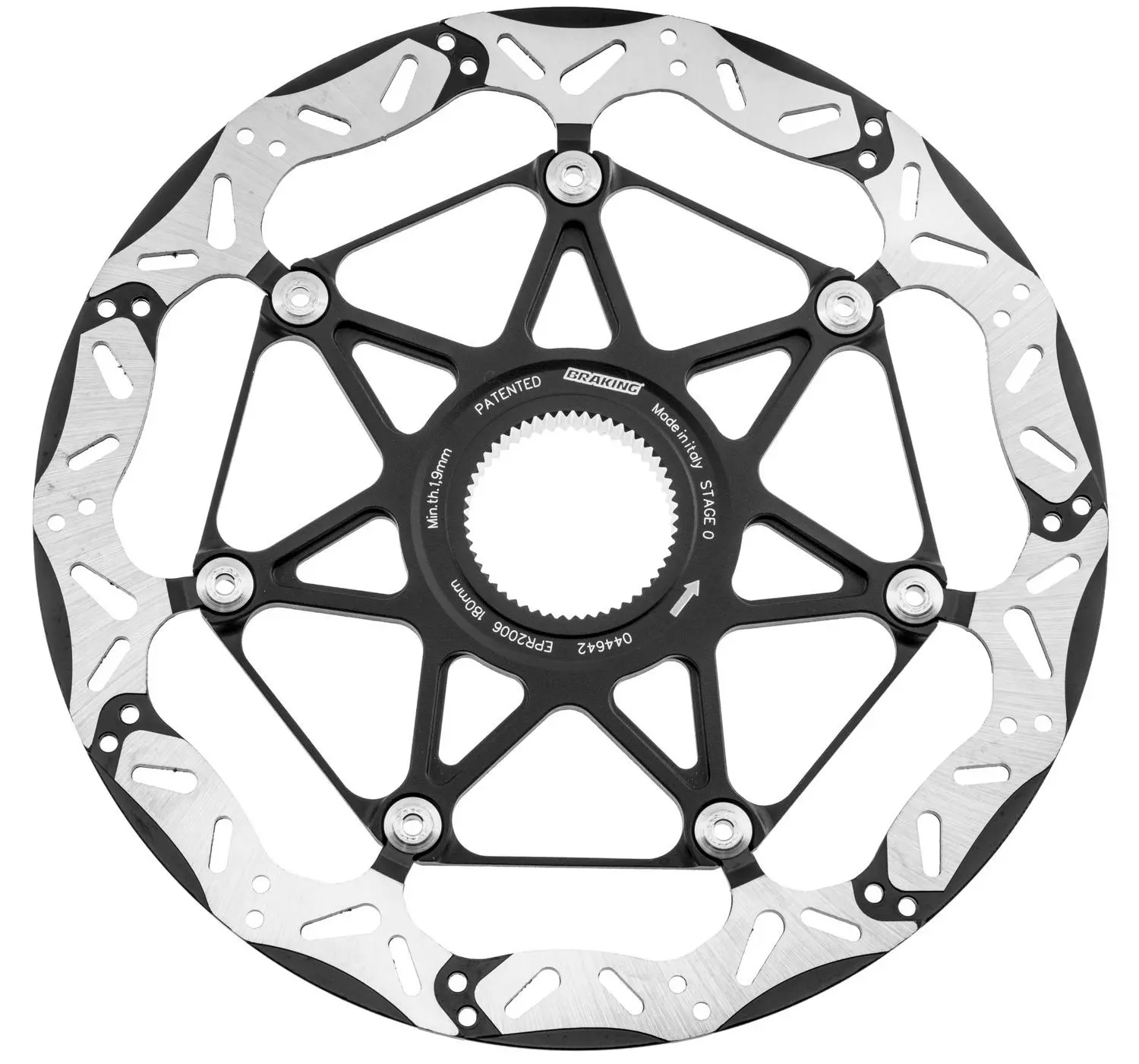 BRAKING Brzdový kotouč (průměr 180 mm, tloušťka 2,2 mm, Centerlock) (Epta Stage 0) C010-0007