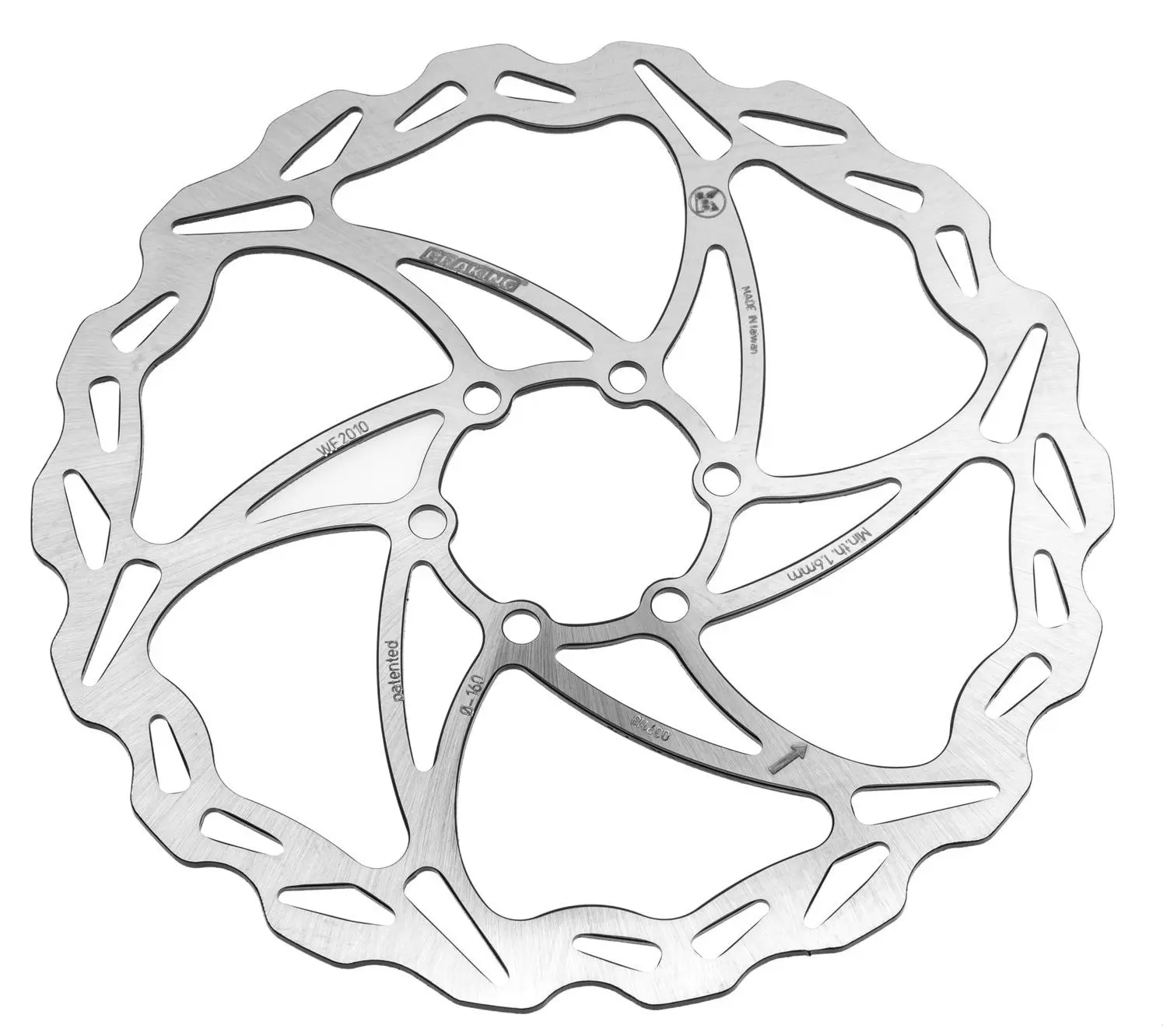 BRAKING Brzdový kotouč (průměr 160 mm, tloušťka 1,9 mm) (WFIX) C010-0024