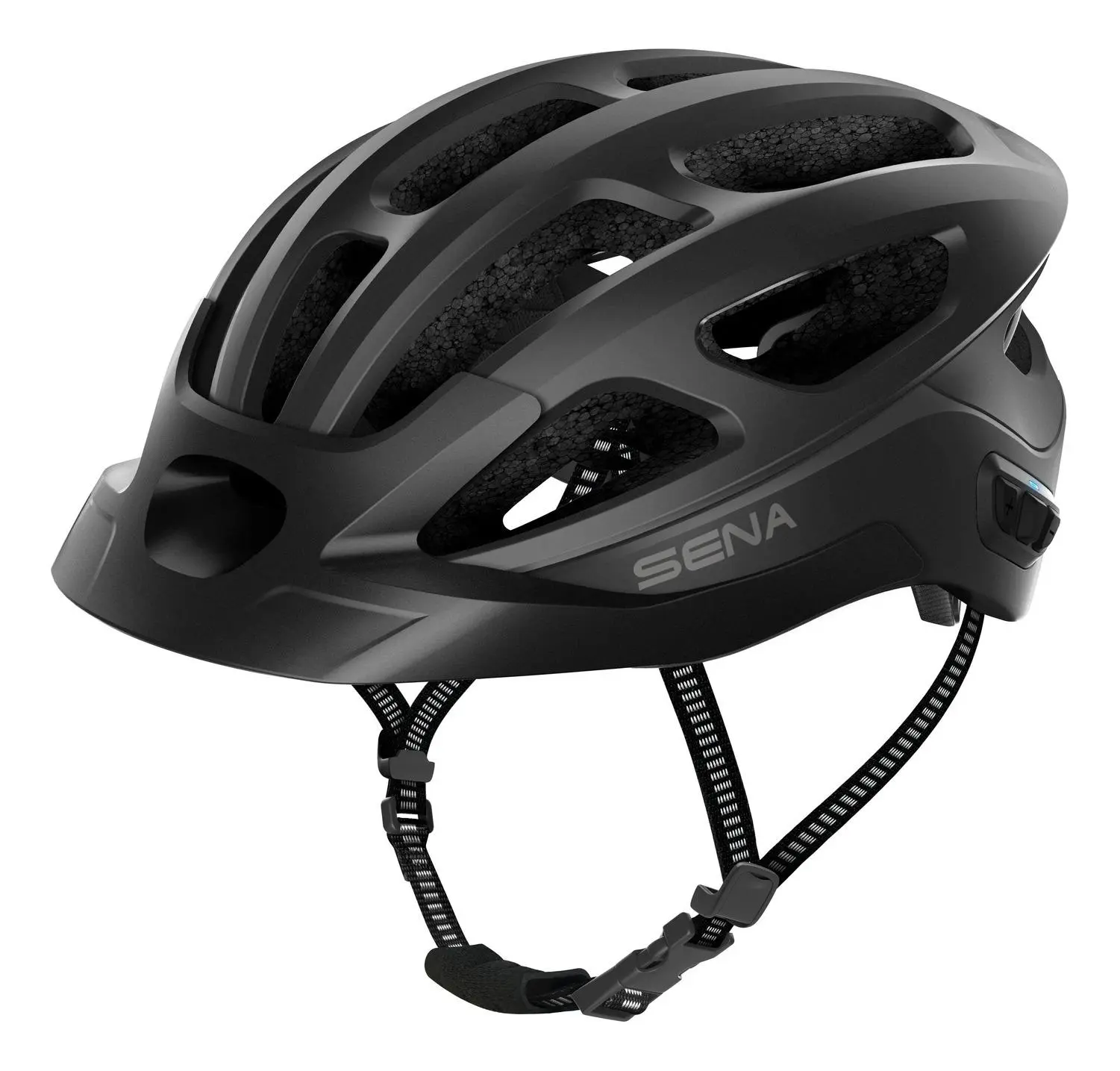 Cyklo přilba s headsetem R1 EVO (matná černá, vel. L)