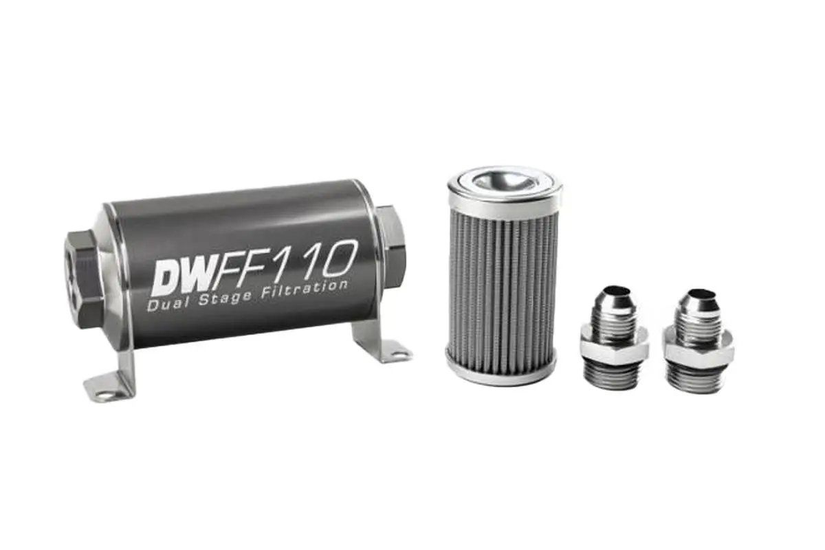 Filtr paliva DeatschWerks 100 mikronů AN8, 110 mm - DW-8-03-110-100K-8
