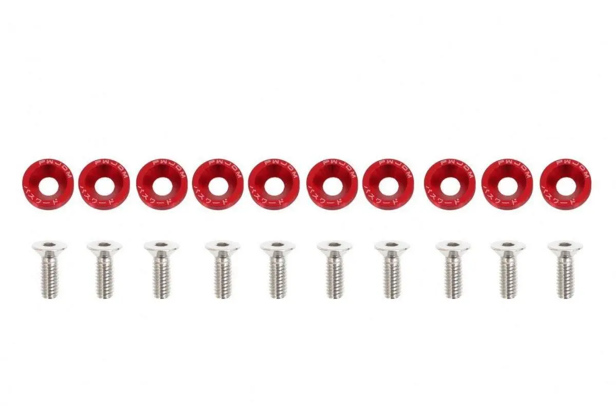 Dekorativní šrouby M6x1.0 15mm JDM červené