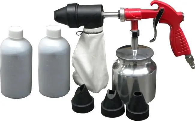 Pískovací pistole 1L, abrazivní směs 2kg, Geko G01197 G01197