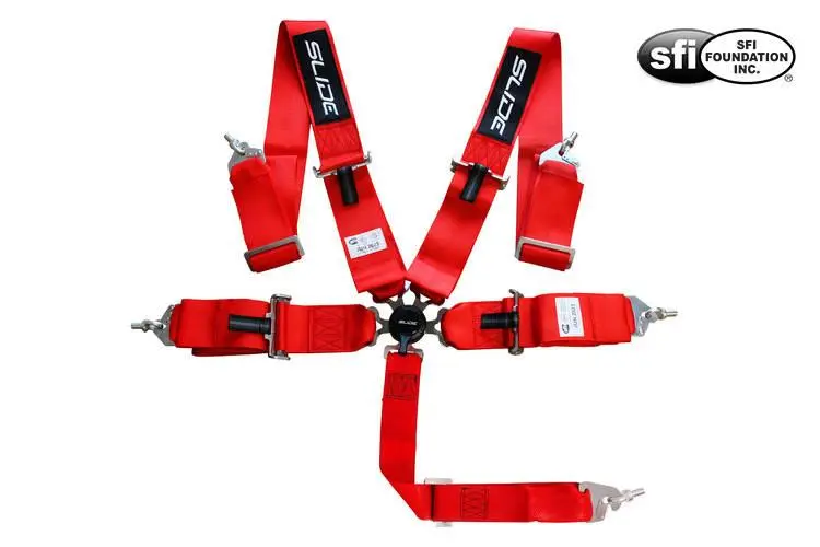 Závodní bezpečnostní pásy Slide Quick 5p 3" Red Approval SFI JB-PA-072