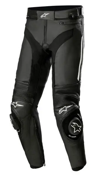 Alpinestars Missile 3 černo-bílé kožené kalhoty na motorku