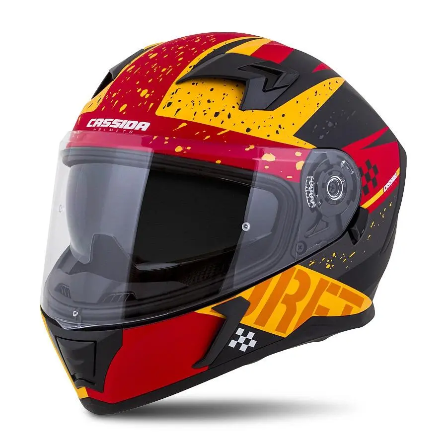 Helma Integral 3.0 DRFT (oranžová matná/červená fluo/černá/bílá, plexi s přípravou pro Pinlock, vel. S)