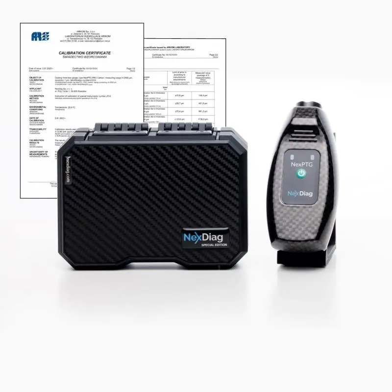 NexPTG PRO Carbon & Certificate - Profesionální certifikovaný měřič tloušťky laku
