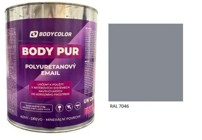 Polyuretanová barva 4:1 matná RAL 7046 Telegrey 2, 4,5 l BODY COLOR PRM1110