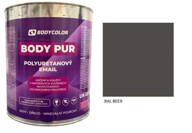 Polyuretanová barva 4:1 matná RAL 8019 šedohnědá, 4,5 l BODY COLOR PRM1125