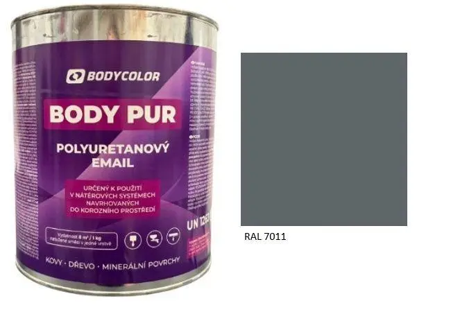Polyuretanová barva 4:1 polomatná RAL 7011 železná šedá, 2,25 l BODY COLOR PRM1465