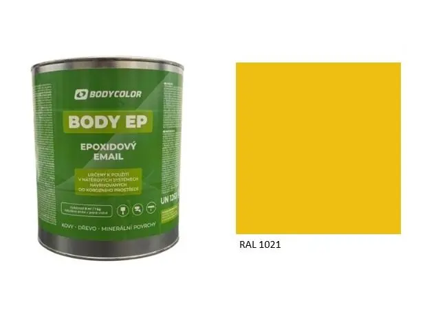 Epoxidová barva 5:1 lesklá RAL 1021 řepková žlutá, 0,75 l BODY COLOR PRM1729