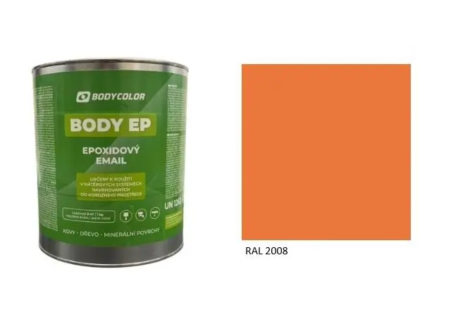 Epoxidová barva 5:1 polomatná RAL 2008 jasně červenooranžová, 0,75 l BODY COLOR PRM2883