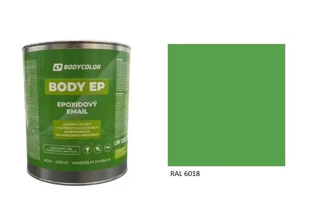 Epoxidová barva 5:1 polomatná RAL 6018 žlutozelená, 2,25 l BODY COLOR PRM3150