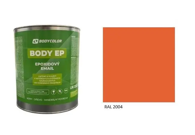 Epoxidová barva 5:1 polomatná RAL 2004 čistá oranžová, 4,5 l BODY COLOR PRM3262