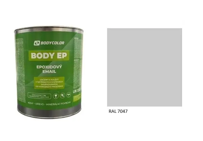 Epoxidová barva 5:1 polomatná RAL 7047 Telegrey 4, 4,5 l BODY COLOR PRM3391
