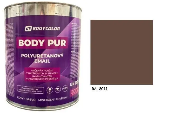 Polyuretanová barva 4:1 matná RAL 8011 oříškově hnědá, 0,75 l BODY COLOR PRM739