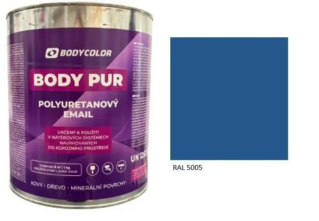 Polyuretanová barva 4:1 lesklá RAL 5005 signální modrá, 0,75 l BODY COLOR PRM74