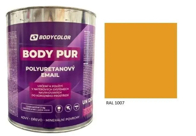 Polyuretanová barva 4:1 lesklá RAL 1007 narcisová žlutá, 0,75 l BODY COLOR PRM8