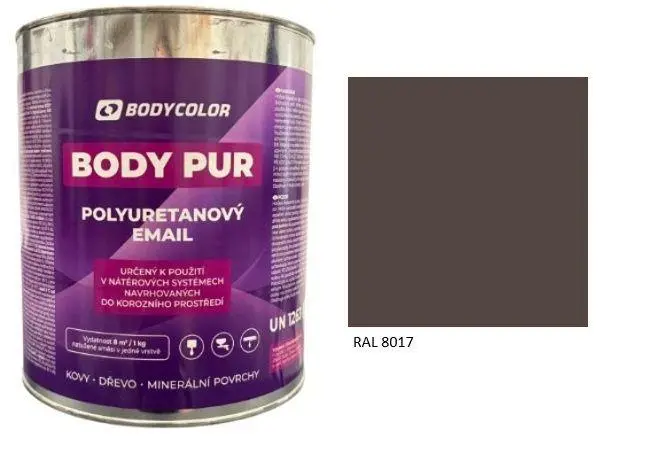 Polyuretanová barva 4:1 matná RAL 8017 čokoládově hnědá, 2,25 l BODY COLOR PRM934