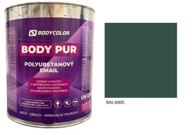 Polyuretanová barva 4:1 lesklá RAL 6005 mechově zelená, 0,75 l BODY COLOR PRM97