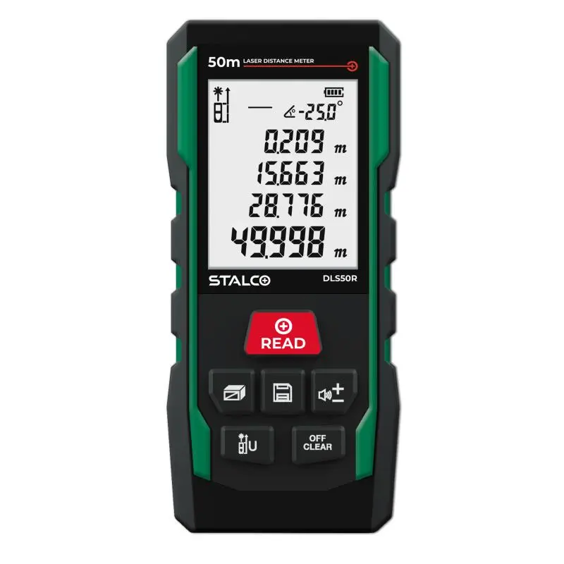 Laserový měřič vzdálenosti DLS50R - 50m STALCO S058297002