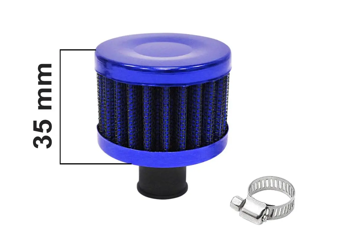 Filtr odvětrávání klikové skříně 12 mm, modrý