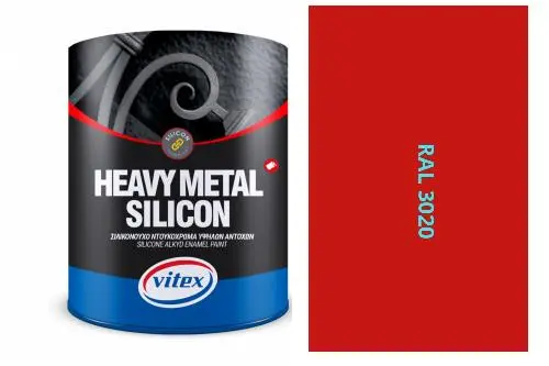 Vitex Heavy Metal Silikon - Alkydová Barva Na Kov Ral 3020 Dopravně Červená 750ml